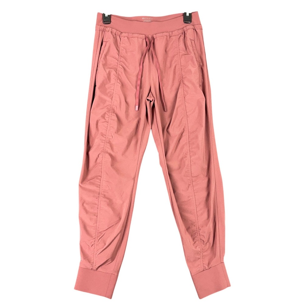 Athleta Attitude II Pant Womens 6P Ruched Front Drawstring Jogger Travel Commute